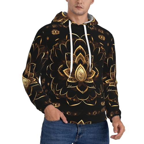 Sweat à capuche homme lotus doré parfait pour vos sorties décontractées en ville