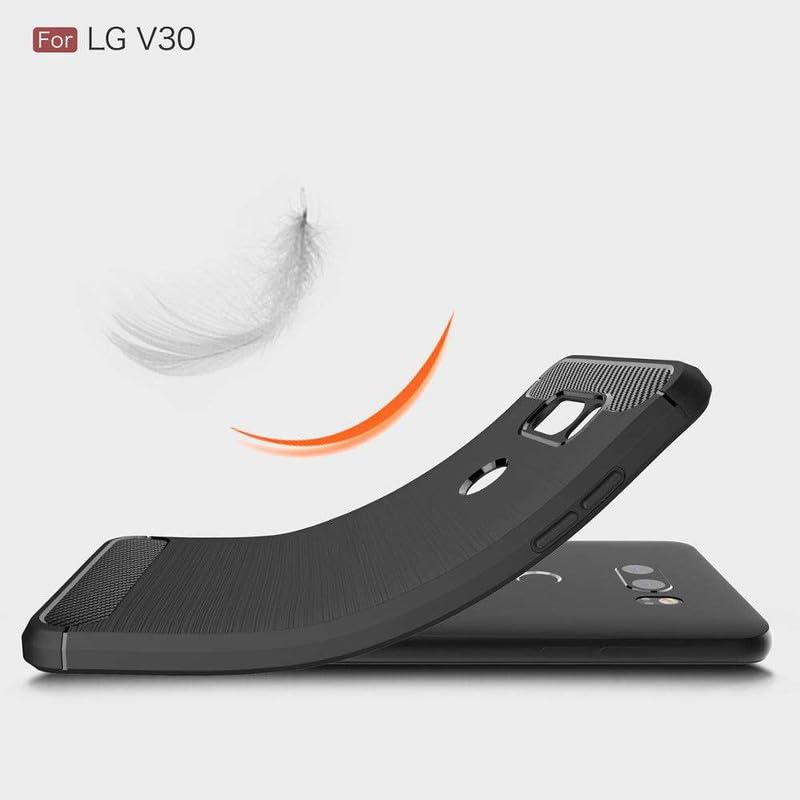Image of Hybrid Carbon Fiber Back Case for LG V30 / V30 Plus (Blue)