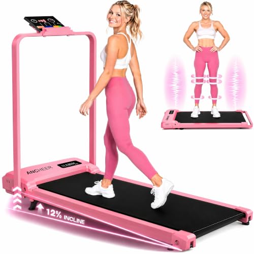 Image of ANCHEER Walking Pad Treadmill with Incline - Under Desk Treadmill, 3.5HP Portable Foldable Treadmills for Home Small Spaces, Office, Compact Running Machine with LED Display