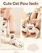 6 Pairs Womens Fuzzy Socks Winter Warm Soft Cozy Fluffy Microfiber House Sleeping Slipper Socks Christmas Gifts,A1-cat socks