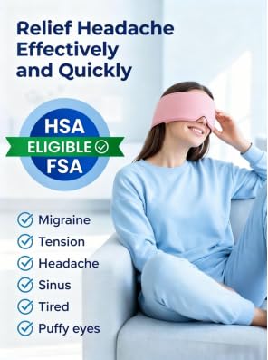 Image of Cooling Gel Eye Mask for Puffy Eyes, Migraine & Headache Relief, Full Eye-Area Cold Compress for Eyes & Temples, FSA Eligible HSA Reusable Eye Ice Pack for Swelling & Post-Surgery Recovery