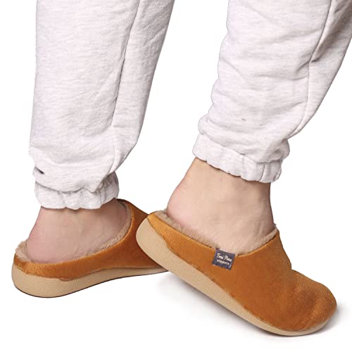 MOSUL-BD - Women's house slipper made of brown fabric4