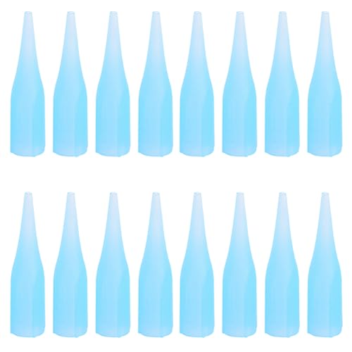 100 Pieces Tattoo Tip Tattoo Needle Tube Plastic Tattoo Needle Nozzle Tattoo Needle Cap Tattoo Needle Tip Tattoo Nozzle Tips for 3R Tattoo Needle, Blue