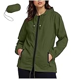 Regenjacke Damen Übergangsjacke Atmungsaktiv Softshelljacke Einfarbig Regenmantel Outdoor Jacke...
