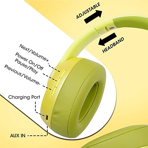 Image of ZEBRONICS Zeb-Dynamic Wireless Headphones with 34 hrs. of Playback time.(Yellow)