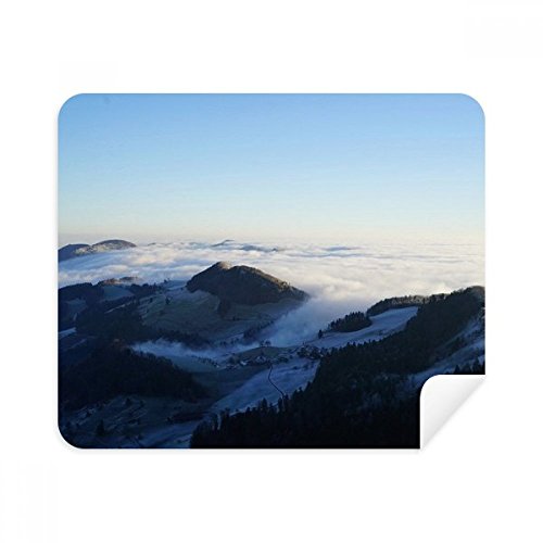 Mountain Sky Clouds Fog Nature Town Cleaning Cloth Screen Cleaner 2pcs Suede Fabric