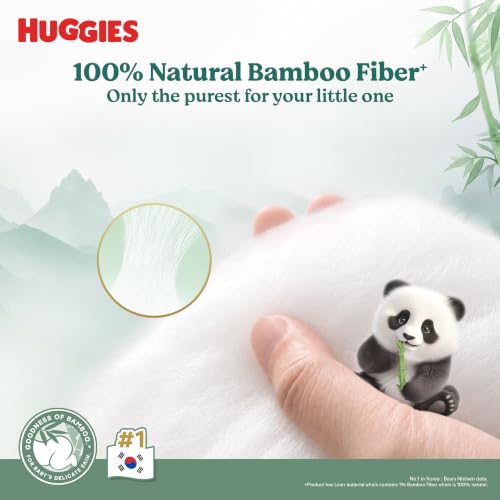Image of Huggies Naturemade Premium Ultra-thin Bamboo diapers Small 68pc,12hr lock