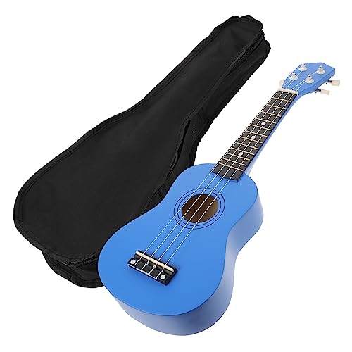 WESIEVYA 1セット 4 弦 木製ウクレレ ukulele のための楽器 キッズピアノ ベビーギター のためのギター 教育器具のおもちゃ ウクレレのおもちゃ 高環境保護塗料 Blue