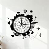 Noir Sticker mural en vinyle autocollant, design haut de gamme. Dimensions :51x61.2cm / 20.1x24.1inch,Veuillez choisir la taille adaptée pour un effet visuel optimal.