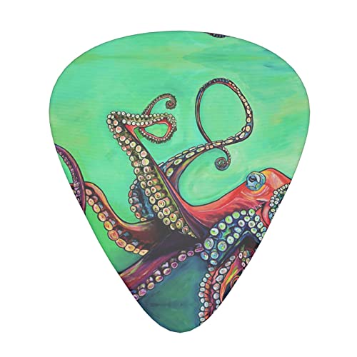 Ensemble de 12 médiators de guitare Octopus mignons pour guitare acoustique, guitare électrique, contrebasse, ukulélé - Les Beatles, Paul McCartney, John Lennon, RIngo Starr, George Harrison Ensemble de 12 médiators de guitare Octopus mignons pour guitare acoustique, guitare électrique, contrebasse, ukulélé
