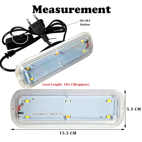 Image of JAINSONS PET PRODUCTS RS-300 LED Aquarium Light | Multicolor Fish Tank Light | Splashproof LED Lighting for Aquatic Plants & Fish Tanks with On /Off Switch