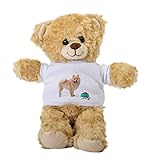 DogsMakeMeHappy Pomeranian Teddy Bear, Pomeranian Gift Stuffed Animal, Plush Teddy Bear with Tee, Pomeranian Gift, Gift for Her, Gift for Pomeranian, Birthday Christmas Basket Gift Idea