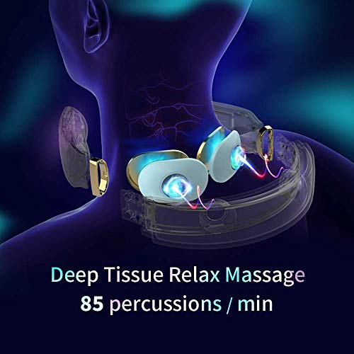 SKG K6 Neck Massager with Heat, Electric Neck Massage Cordless, 4 Modes 15 Levels Smart Deep Tissue Trigger Point… – תמונה 5