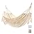 Double Boho Macrame Hammock with Elegant Tassels for Patio, Yard, Beach Wedding Decor, Outdoor and Indoor Up to 450lbs Include Tie Ropes and Drawstring Bag