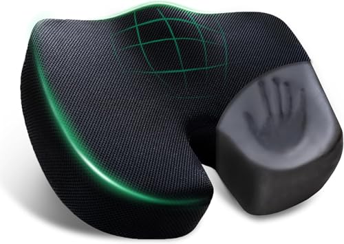 EGO HOME Sitzkissen Charcoal Memory Foam Keilkissen zur Rückenentlastung - Atmungsaktives Steißbeinkissen 70-90kg - Schreibtischstuhl Kissen - Stützendes Sitzpolster Stuhl, Waschbare Bezug EGO HOME Sitzkissen Charcoal Memory Foam Keilkissen zur Rückenentlastung - Atmungsaktives Steißbeinkissen 70-90kg - Schreibtischstuhl Kissen - Stützendes Sitzpolster Stuhl, Waschbare Bezug