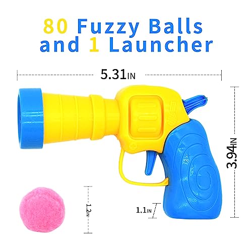Sitoantd Cat Toys With 80 Soft Cat Balls And A Ball Launcher, Cat Ball Toys For Indoor Cats For Furry Friends,Fun Interactive Cat Toy For Pet,Cat Pom Pom Balls Pet Toys For Cats #TOP1