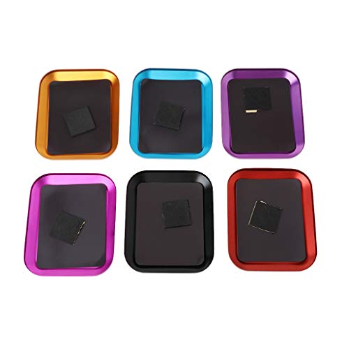 IWOMA 1 Pc 10.6cm Multifunctional Aluminum Alloy Magnet Nut Screw Tray For Phone Car Repair Tools Supplies Magnet Tool Shelf Tray