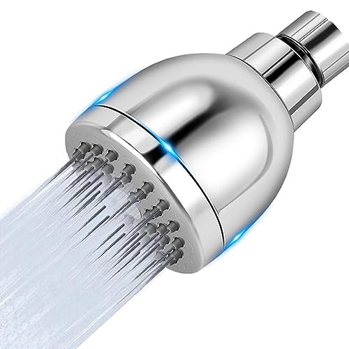 JESWO Regaderas para Baño Premium de 3 Pulgadas para Duchas de Bajo Flujo, Cabezal de Regadera Alcachofa de Ducha de Lluvia con Aumento de Presión y Ahorradora - Plata