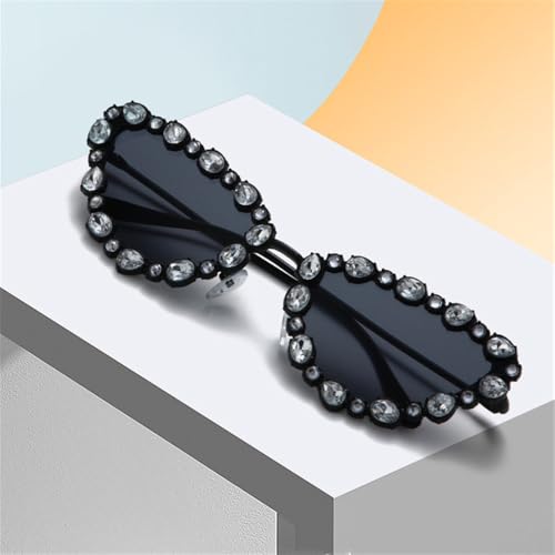 Cat Eye Sunglasses Women Crystal Sun Glasses for Men Shades Female UV4004