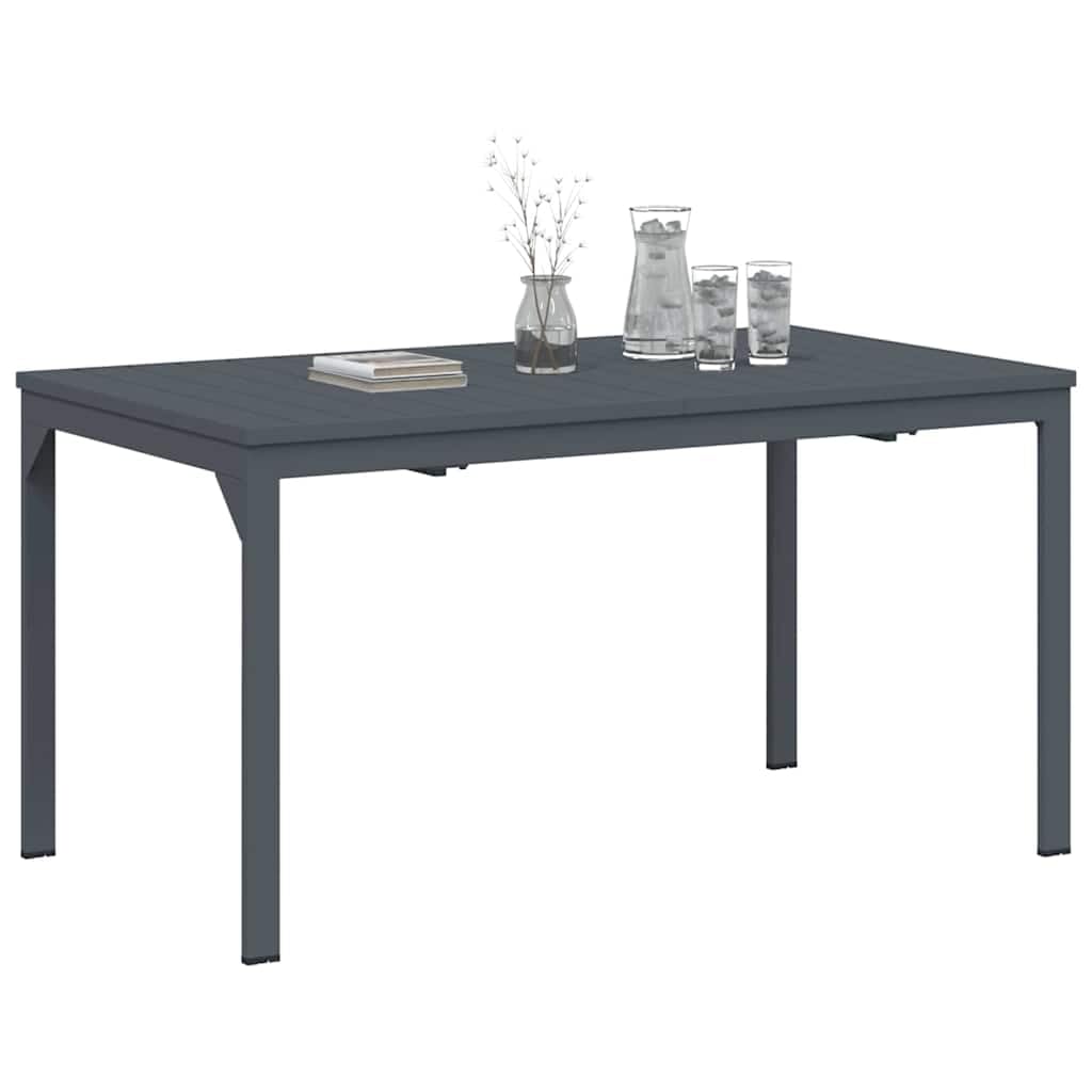 vidaXL Tavolo da Giardino Estensibile per Fino a 6 Persone, con Lunghezza Regolabile 140-180 x 80 x 76 cm, Perfetto per Esterni. Ha Un Design Moderno, è in Alluminio Resistente e ha Una Finitura Gri