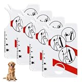 4 Stück Zeckenkarte mit Lupe 8,5x5,4cm doppelseitigbedruckt fürMensch&Tiere