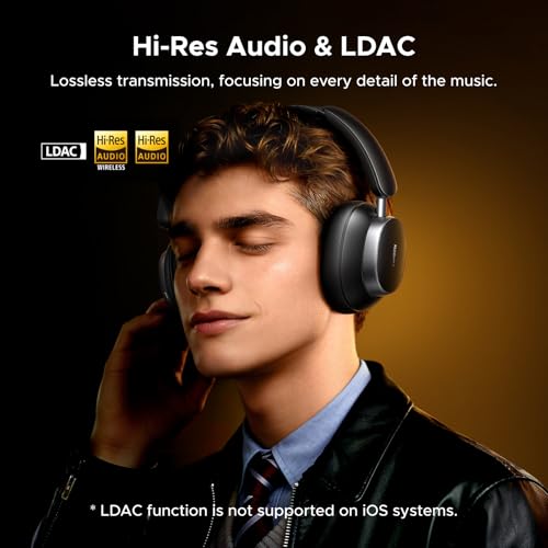 UGREEN Studio Pro Headphone Wireless Active Noise Cancelling Bluetooth 6.0 Over-ear Earphone with Hi-res LDAC,Hybrid ANC,5 Mic,Clear Call,120H Playtime,Spatial Audio,EQ in App,Dual Link,Music Sharing - Image 3