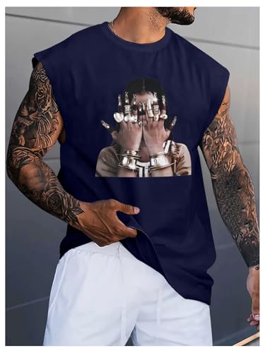 Image of RoseSeek Summer Retro Graphic Tank Top Hippop Streetwear Y2K Tees