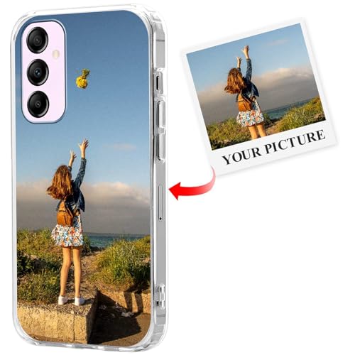 Cover Personalizzate per Samsung Galaxy A55 5G Personalizzata con Foto Immagine Disegni Custodia Personalizzabile Personalizzabili Custodie Case per A55 5G trasparente 6.5 pollici