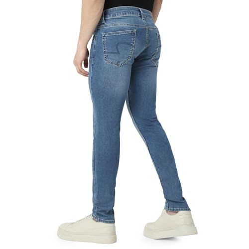 Image of Spykar Men's Skinny Fit Low-Rise Casual Jeans