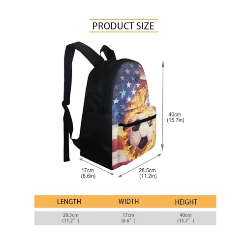 Football Print Boys Backpack and Lunch Bags for School Soccer Bookbag for Kids 8-12 Elementary Primary Middle School Bags Pencil Case Students Satchel Daypack Rucksack3