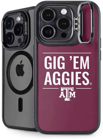 Skinit Kickstand Phone Case Compatible with iPhone 15 Pro Max - Officially Licensed Texas A&M University Gig Em Aggies Design