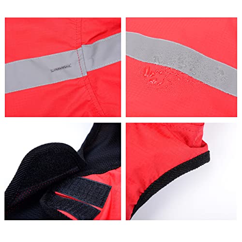 Dog Rain Coat With Adjustable Waterproof Dog Clothes Dog Jacket, Pet Hoodie With Lightweight Reflective Strip Pocket Rain Dog Rain Coat Hooded Slicker Poncho For Small Medium Large Dogs Outdoor #TOP6
