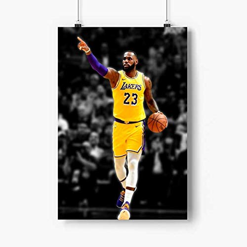Lebron James Poster Artwork - 24x36 Inch No Frame, Basketball Poster, Basketball Art, Basketball Wall Art Gift New Years, Daughter, papa, Mother, Grandfather, Veterans Day, Son
