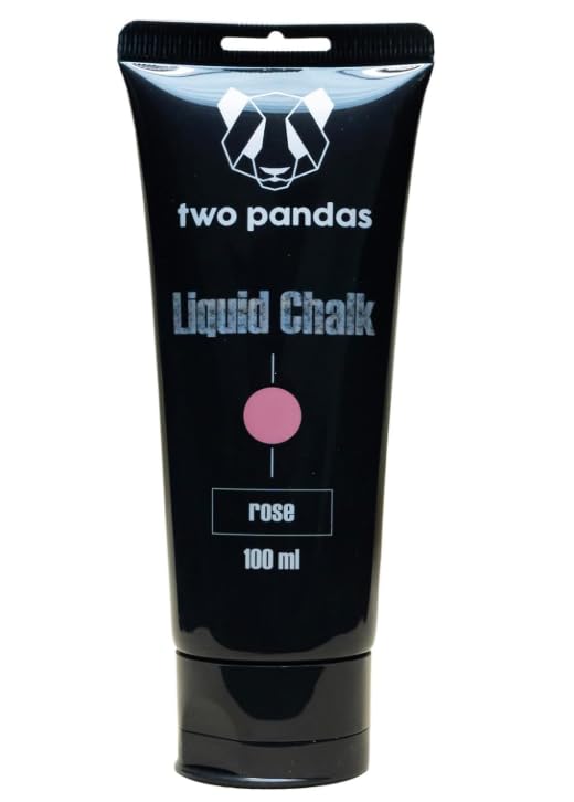 Two Pandas Liquid Chalk (Rose Scented) – Liquid Magnesium Carbonate for CrossFit, Hyrox, Rock Climbing, Bouldering, Gym, Callisthenics, Gymnastics & Weightlifting