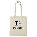 SAG NEIN ZU PLASTIK! JOllify UELZEN Umwelttasche Jutetasche B1255jute - Farbe: natur: I like - Ich mag