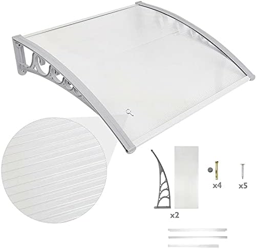 Door Canopy Awning Outside Awning Waterproof Shelter, Exterior Window Roof Canopies Use for Outside Arch Canopy Roofing (60*100cm)