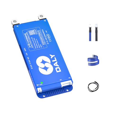 DALY BMS 24V 80A - 1A à équilibrage Actif Système de Gestion de Batterie, Bluetooth intégré pour LifePO4 8S Batteries - Idéal pour RV, Le Stockage d'énergie Solaire, Les Applications Marines, etc.