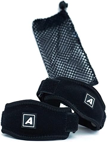 Tennis Elbow Brace Strap (Two Pack) with Free Carry Bag - Adjustable Elbow Support with Gel Compression Pad - Forearm Brace Suitable for Golfers Elbow Tennis Elbow and Tendonitis