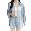 Damen-Langarm-Chiffon-Hemden, Kragen, einfarbig, lässig, Herbst-T-Shirt, lockere Passform, Tops für den Urlaub, beige, S : Amazon.de: Fashion - Image 5