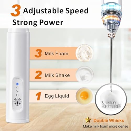 4WAZQAG Milk Frother & Coffee Whisker 1 Count Multicolor - Image 5