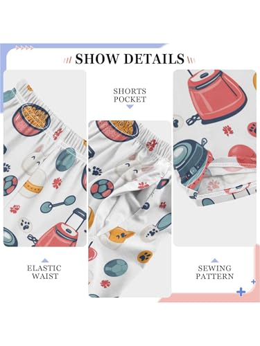 ZZKKO Cartoon Pet Food Boys Pants for Kids Jogger Pants with Pockets S4