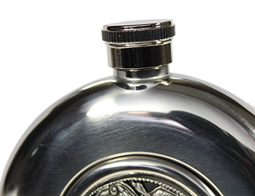 Irish Whiskey Flask Stainless Steel Flask 5 Fl. Oz. Book Of Kells Design Irish Flasks Made Co, Westmeath Ireland #TOP3