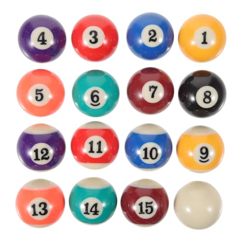 Billes de billard en résine Mikinona kit de 16 pièces haute densité