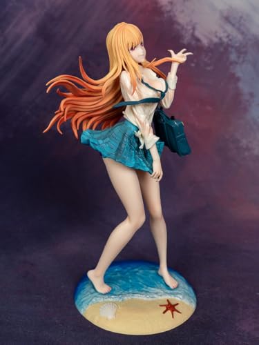 Image of My Dress-Up Darling Marin Kitagawa Elegant Beach Breeze Pose Anime Figure | 27.5cm Premium School Outfit Kitagawa Action Figurine for Table, Desk, Shelf & Display | Gift for Anime Fans