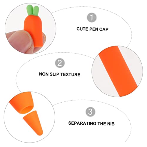 OSALADI 2pièces Étui Antidérapant Silicone Carotte pour Pencil Stylus Élégante Et Confortable Accessoire pour Écriture Et Dessin – vue 8