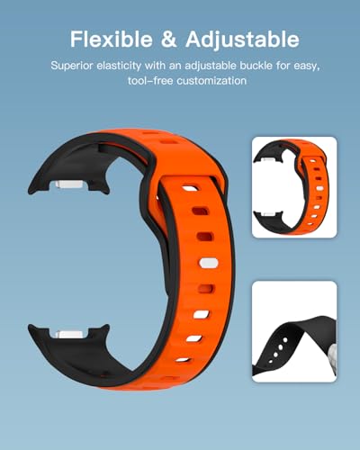 Image of Bands for Samsung Watch 8 Smartwatch,Sport quick-release Silicone Band for Samsung Watch 8,Soft Lightweight & Ventilated Comfort Replacement Smartwatch Strap,Adjustable Wristband