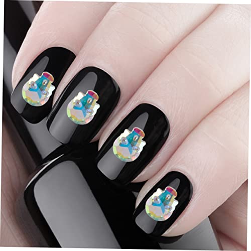 KALLORY 80 Pçs Strass Caveira Adesivos Estrela Strass Flatback Joias Para Unhas Cristais De Unhas De