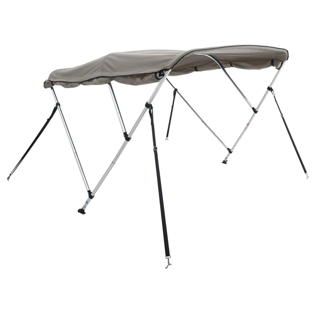 vidaXL Toit Bimini à 3 arceaux parois latérales 183x(137-152) x137 cm