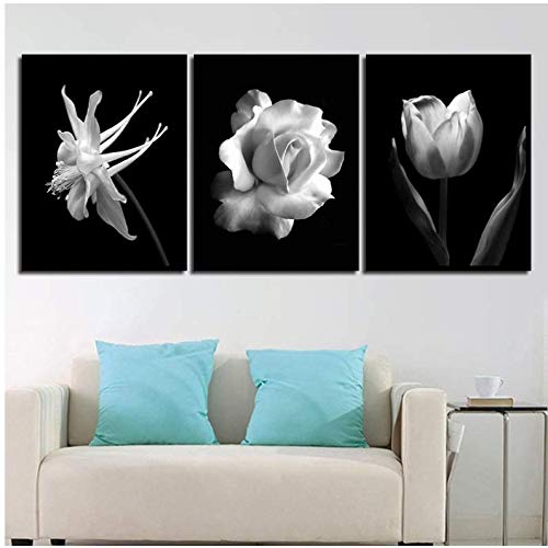 Toile peinture fleur rose pour raviver un mur vide avec une décoration moderne