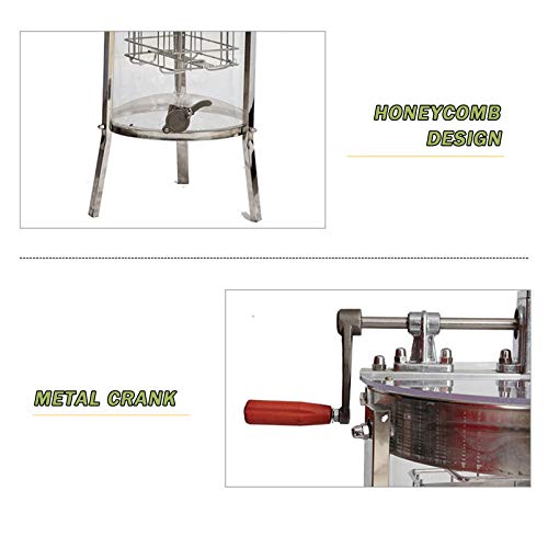 TWW Manueller Honigschüttler Aus Edelstahl, Transparenter Manueller Honigschüttler, Honigtrennung Und Extraktor… – Bild 5